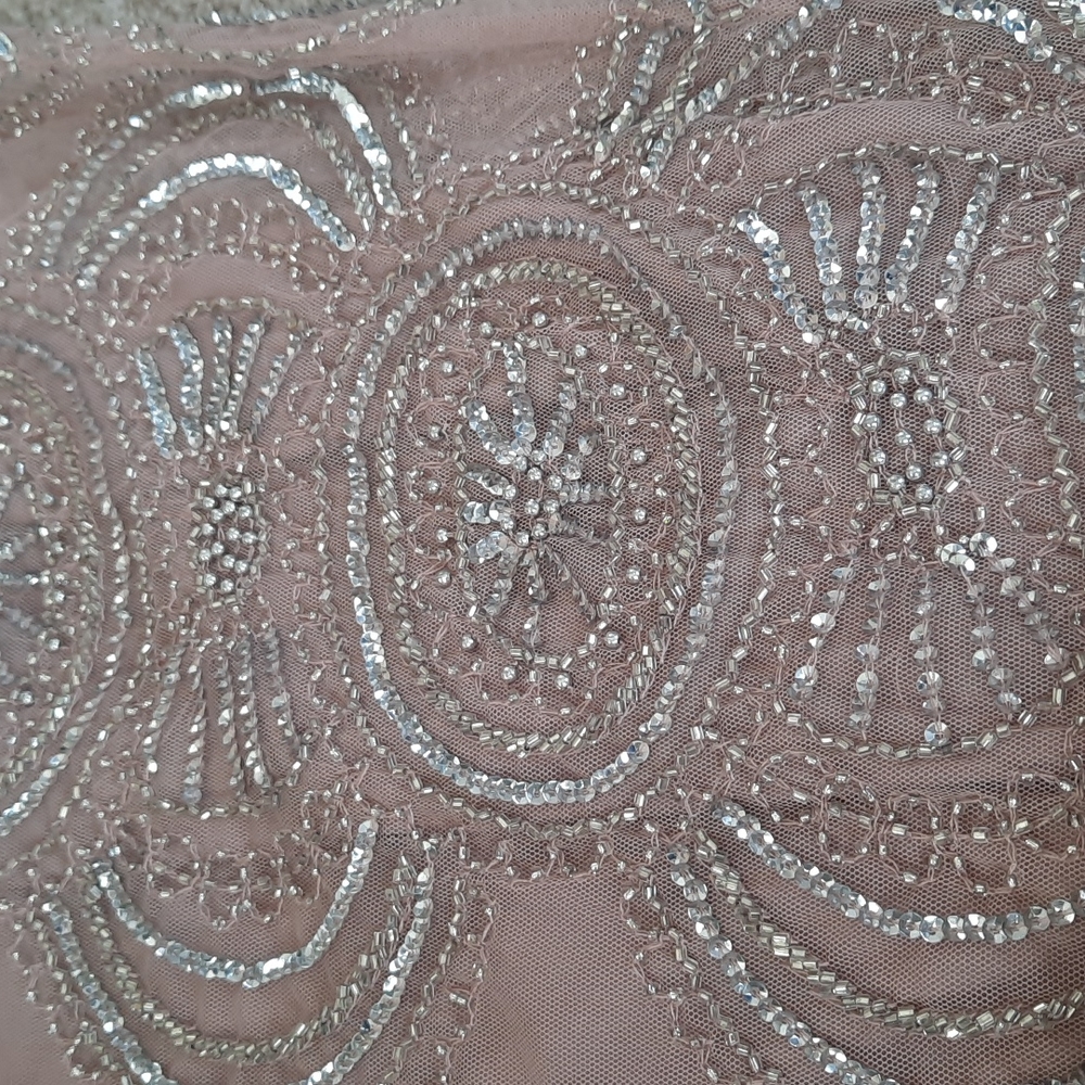 NWOT! AIDEN MATTOX BLUSH BEADED DESIGNER DRESS GOWN SIZE 8 - Picture 9 of 15